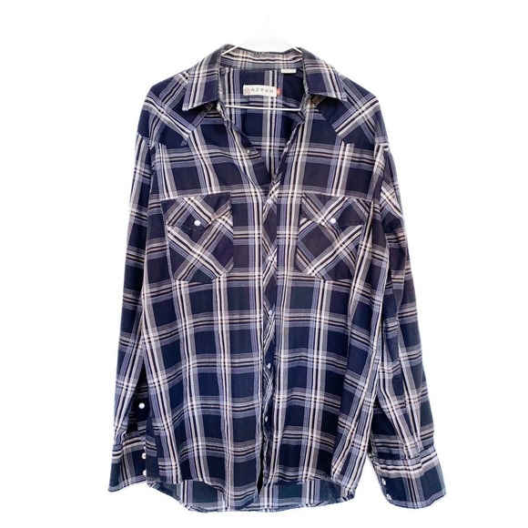 ROPER Western plaid button down Mens size M - Picture 1 of 9